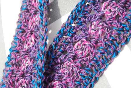 Extra Long Infinity Cowl crocheted by Jeanne Steinhilber