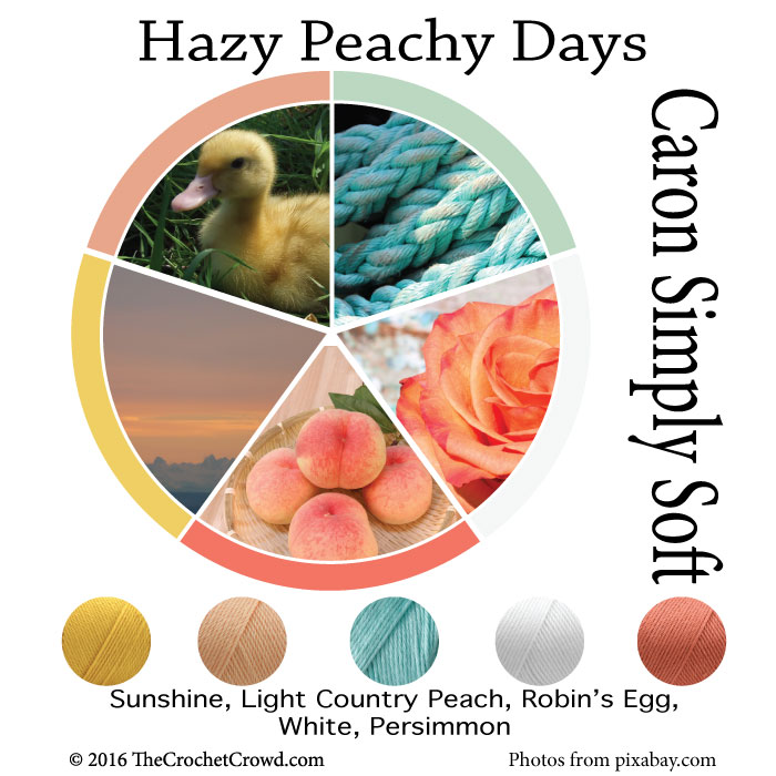 Caron Simply Soft Hazy Peachy Days Color Combinations