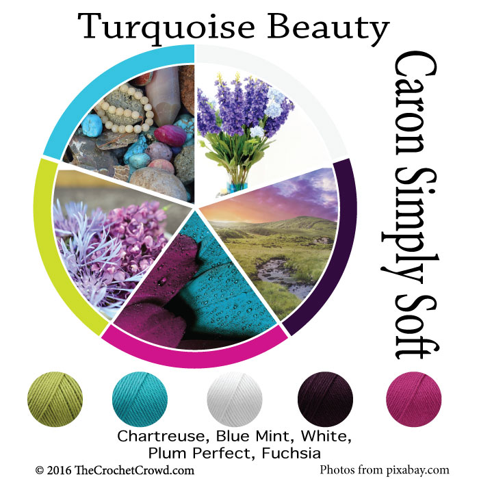 Caron Simply Soft Turquoise Beauty Color Combinations