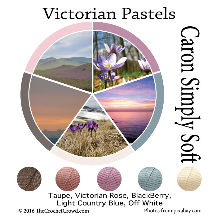 Caron Simply Soft Victorian Pastels Color Combinations