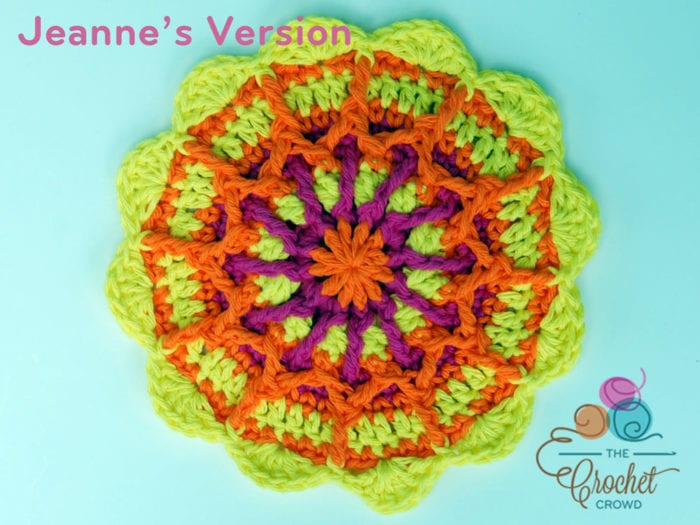 Crochet Crossroads Mandala Crocheted by Jeanne Steinhilber