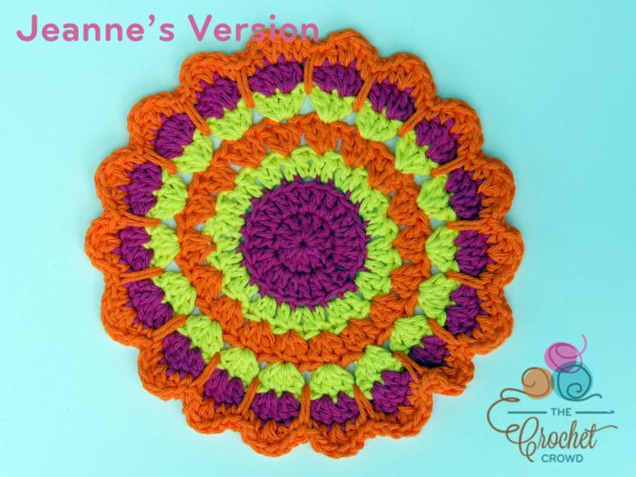 Crochet Shells Mandala Crocheted by Jeanne Steinhilber