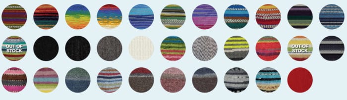 Kroy Socks Yarn Colour Palette