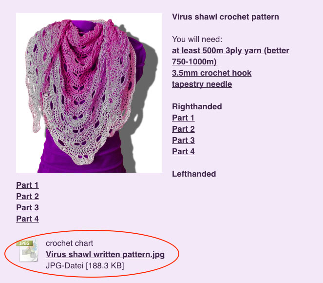 Crochet Virus Shawl Website