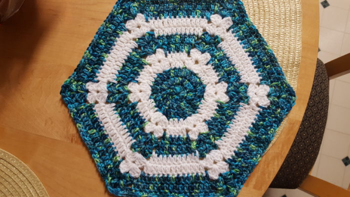 Crochet Hexagon Blanket by Vicki Brandt