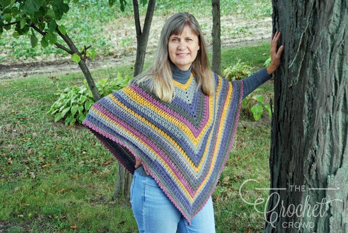 Crochet Fall Poncho by Jeanne Steinhilber
