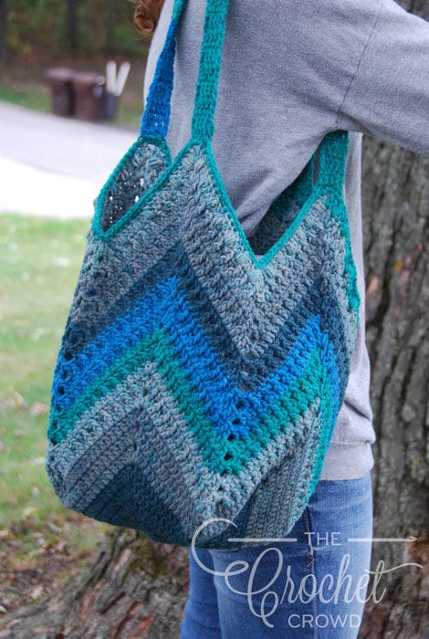 Crochet Chevron One Big Cake Bag by Jeanne Steinhilber