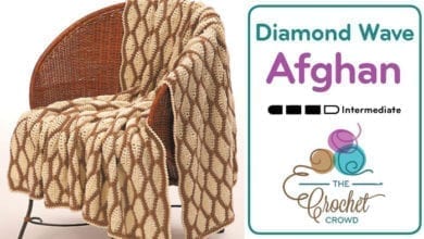 Crochet Diamond Wave Afghan Pattern Tutorial The Crochet Crowd