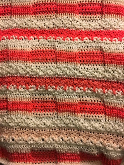 Crochet Ridges Ruffles Blanket by Donna Bondy