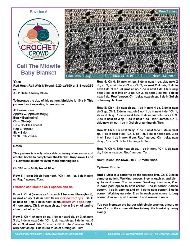 How To Crochet Call The Midwife Blanket Pattern Tutorial The