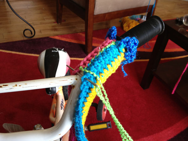 Handle Bars of Crochet Bike