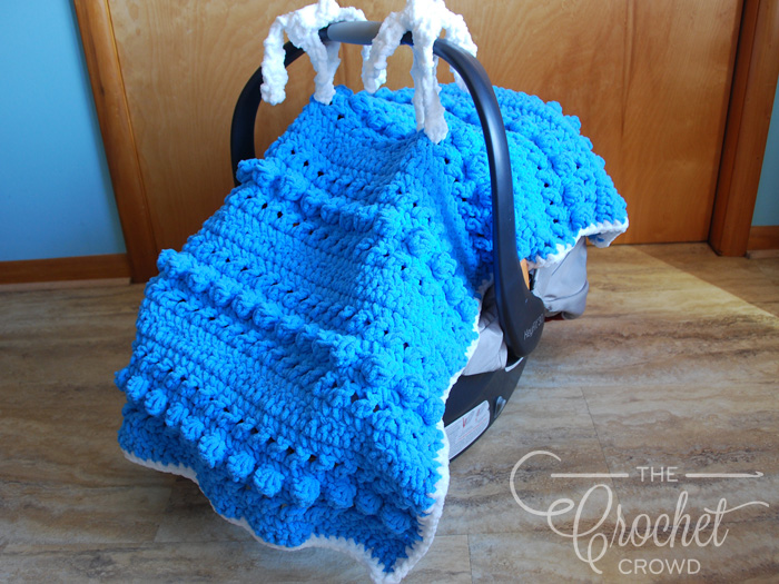 Crochet baby discount car seat cover