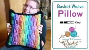Crochet Basket Weave Pillow