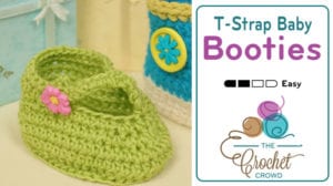 Crochet T-Strap Baby Booties