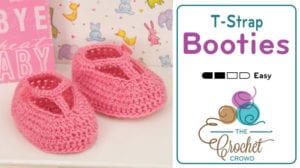 Crochet T Strap Baby Booties