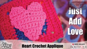 Crochet Heart Applique