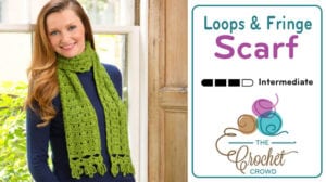 Crochet Loops & Fringe Scarf