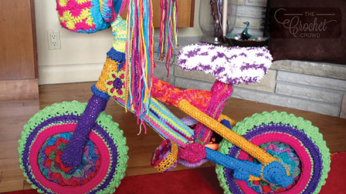 Crochet Yarn Bombed Bike
