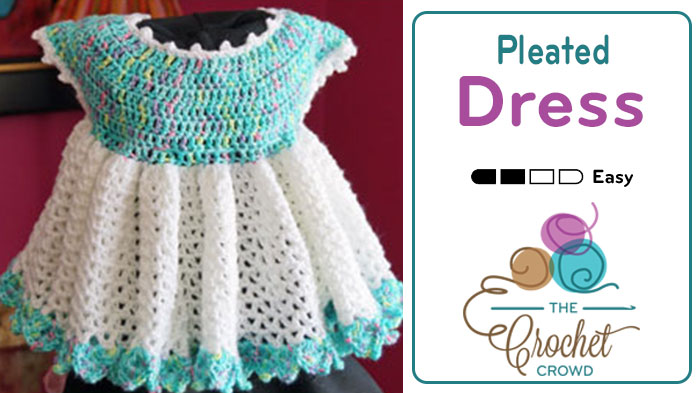 Crochet Pleated Little Sweetie Dress