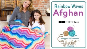 Crochet Rainbow Waves Afghan