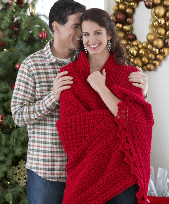 Holiday Cables Crochet Throw Patterns