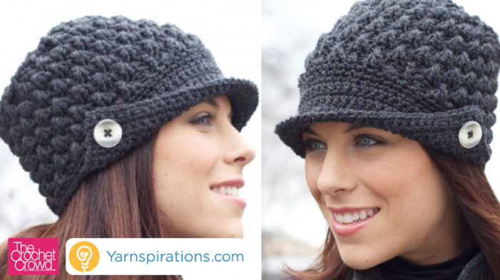 how to crochet a peak on a hat