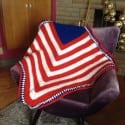 American Flag Baby Crochet Blanket Pattern + Tutorial