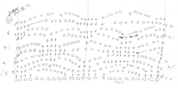 Crochet Diagram, Lattice Lace Wrap