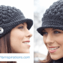 Learn to Crochet this Women's Peaked Hat