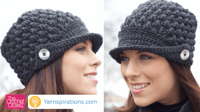 Learn to Crochet this Women's Peaked Hat