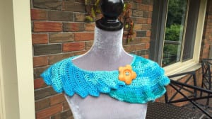 Crochet Dragon Tail Neckerchief Swirl