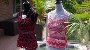 Crochet strappy top