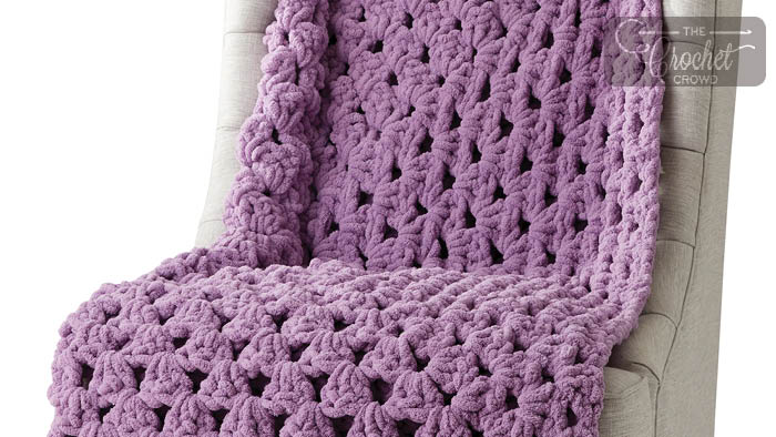 Crochet Rectangle Thick Granny Blanket Pattern