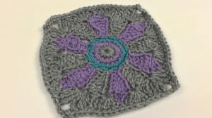 Elegant Floral Granny Square