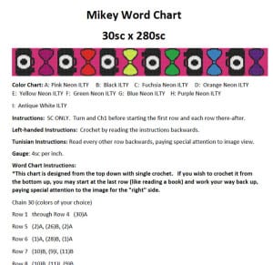 Crochet Word Chart