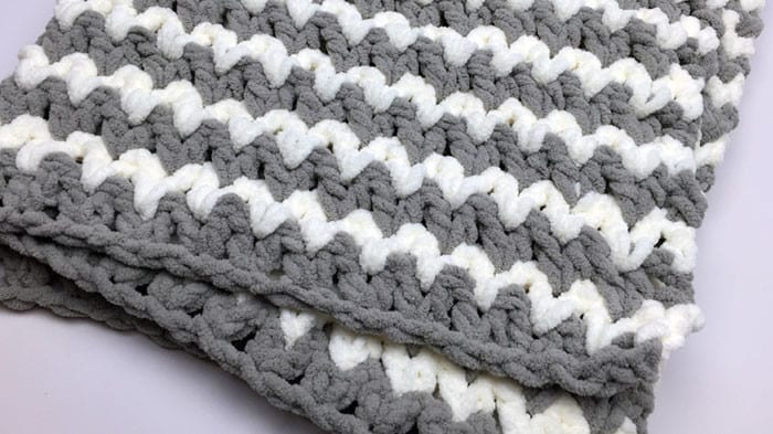 Trendy Crochet Baby Blanket by Mikey