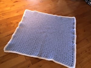 Crochet simple baby blanket for online beginners