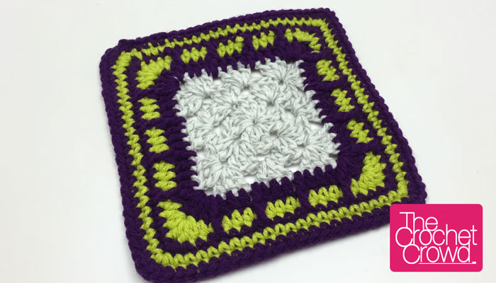 Brick Block, Granny Square Border Pattern