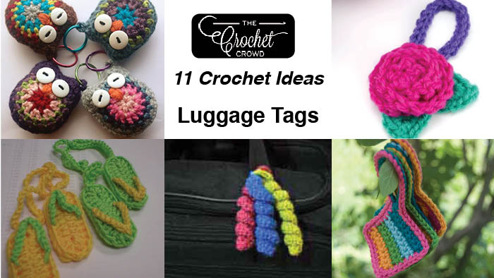 crochet luggage tags