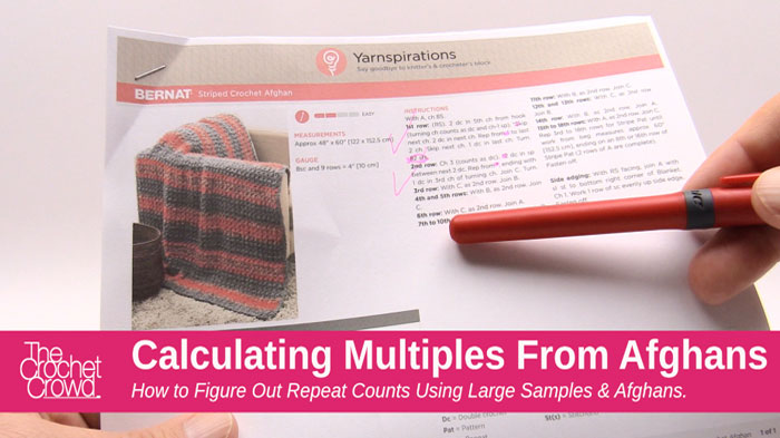 Calculating Multiples for Repeat Stitch Pattern for Crochet