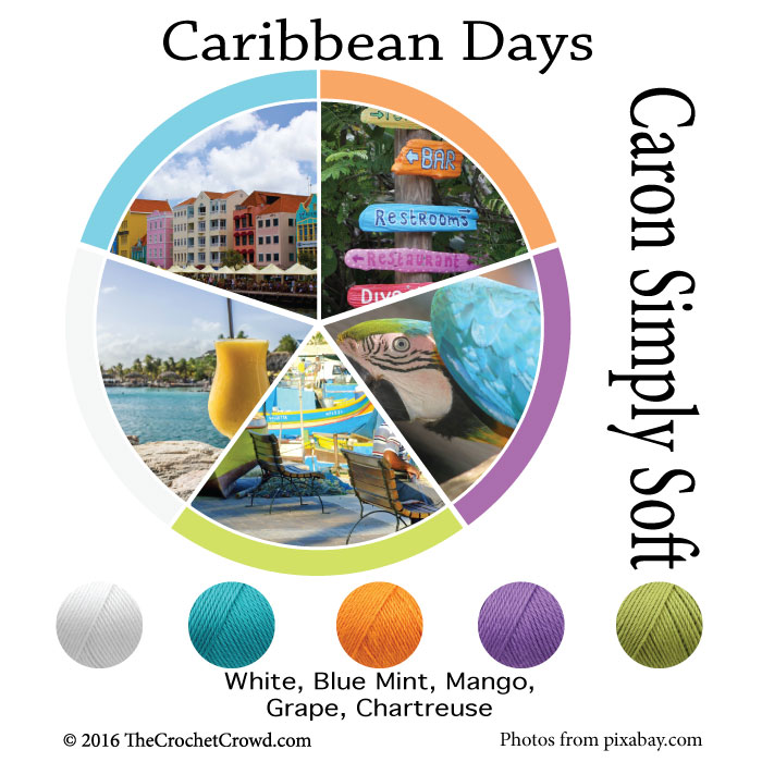 Caron Simply Soft Caribbean Days Color Combinations