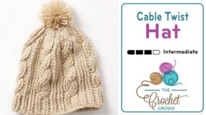 Crochet Cable Twist Hat