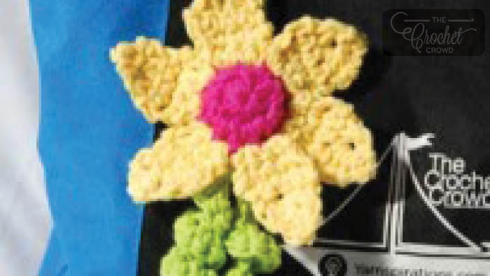 Crochet Flower Luggage Tag