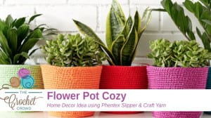 Crochet Flower Pot Cozy Pattern