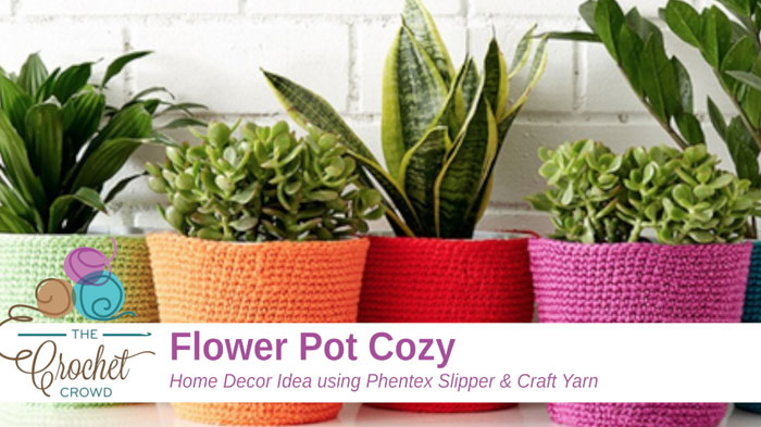 Crochet Flower Pot Cozy Pattern