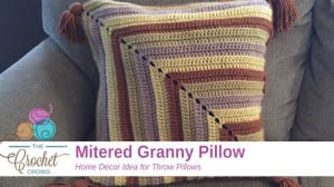 Mitered Granny Pillow Crochet Pattern