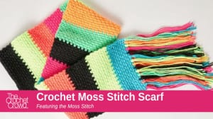 Crochet Moss Stitch Scarf Pattern