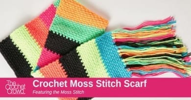 Crochet Moss Stitch Scarf Pattern