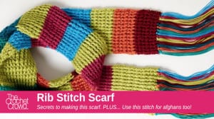 Crochet Rib Stitch Scarf Pattern