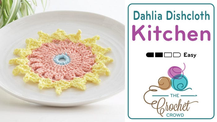 Crochet Dahlia Dishcloth